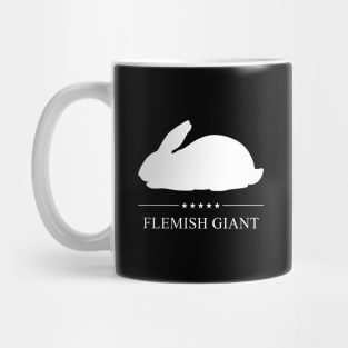 Flemish Giant Rabbit White Silhouette Mug